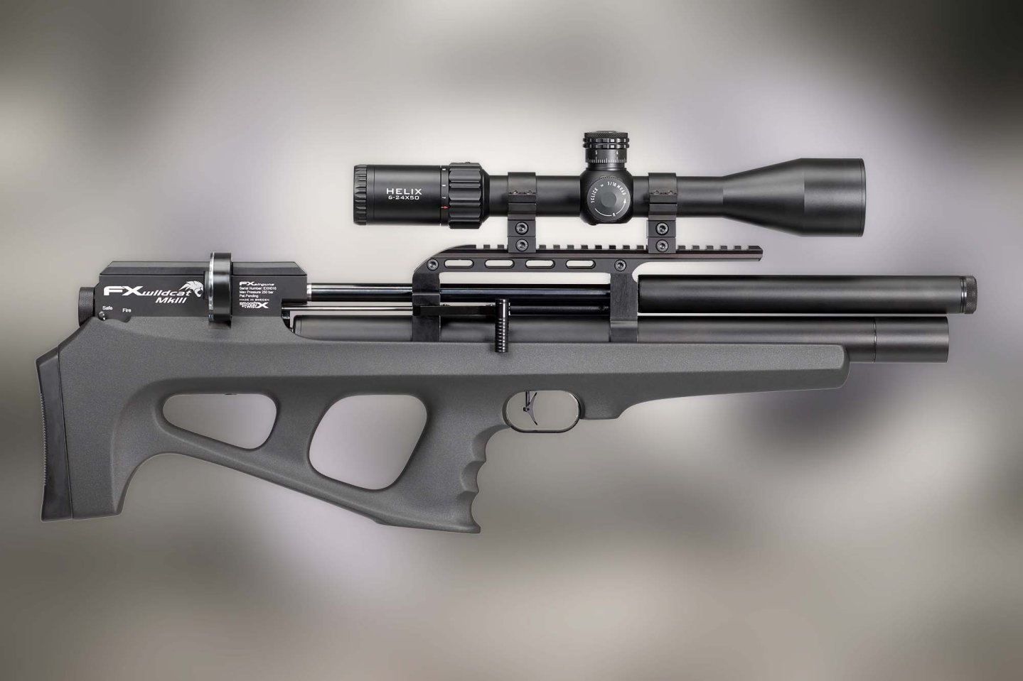 FX Airguns Wildcat Mk. III carabina ad aria, vista lato destro