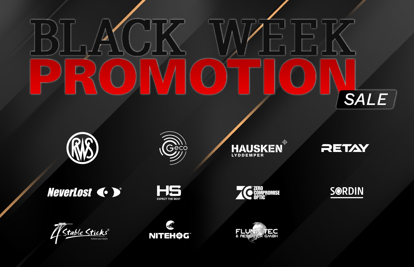 rws-ammunition: 22-26 novembre 2021. Arriva la "black week" per gli appassionati di armi. Sconti sulle migliori marche tra cui: RWS, GECO, Nitehog, Hausken, Fluna Tec, Sordin, Retay, ZCO, HS Product e molti altri