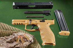 Heckler & Koch SFP9 SD in 9 mm Luger, pronta per il silenziatore La Heckler & Koch SFP9 SD in smontaggio di campagna.