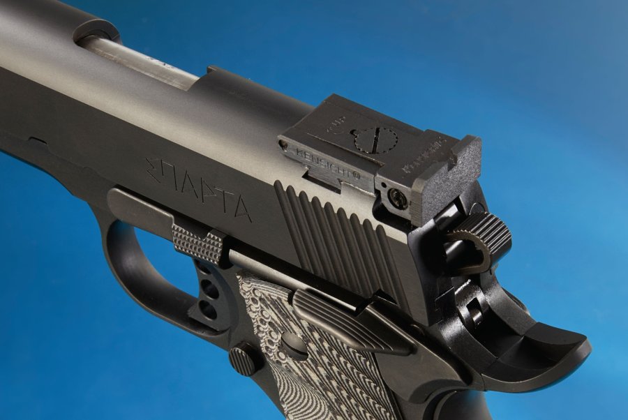Test: STP Sparta 6.0, una 1911 custom in calibro 9 mm Tacca di mira della pistola STP Sparta