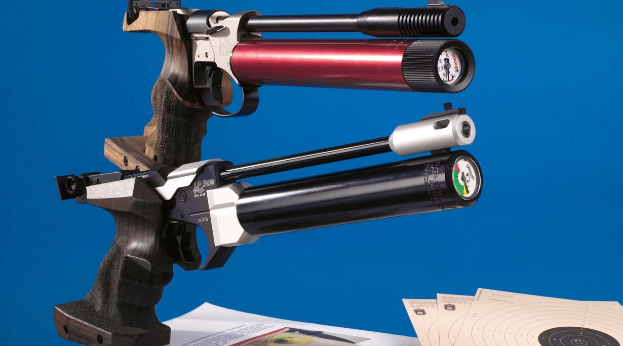 Pistole Walther LP300 Club e Benelli Kite