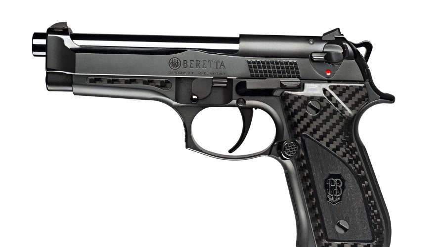 Lato sinistro della pistola Beretta Fusion Black