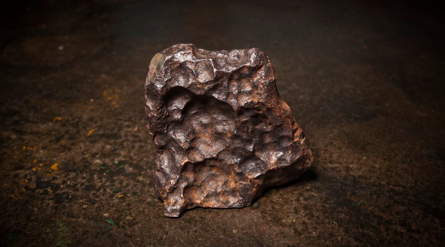 La porzione del meteorite Gibeon da cui è stata ricavata la coppia di pistole