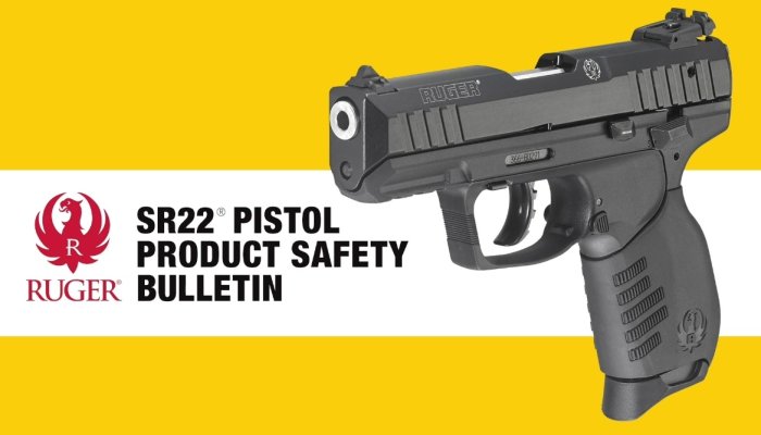 ruger-firearms: Richiamo di sicurezza per le pistole Ruger SR22