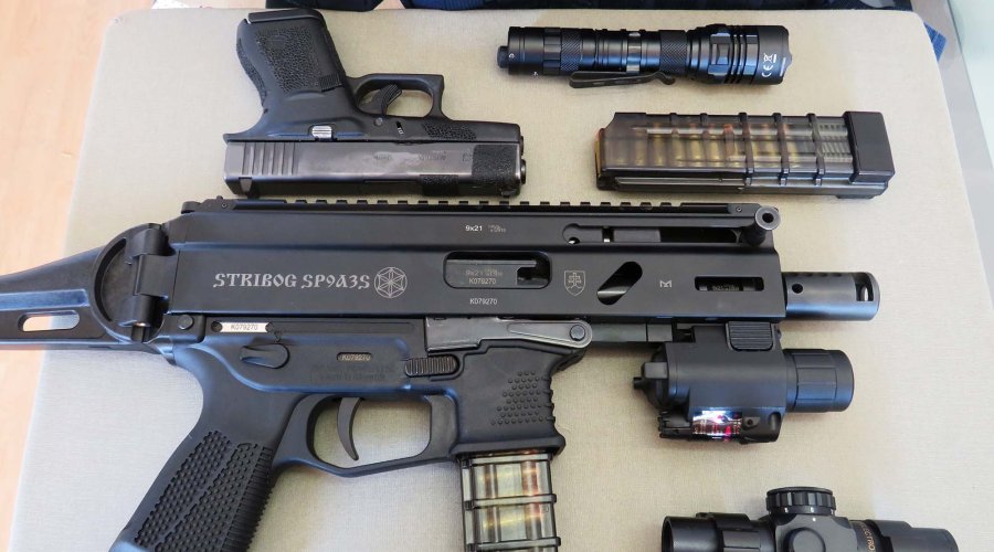 Stribog SP9 A3S in calibro 9x21, una pistola imbracciabile per difesa personale e compiti di polizia