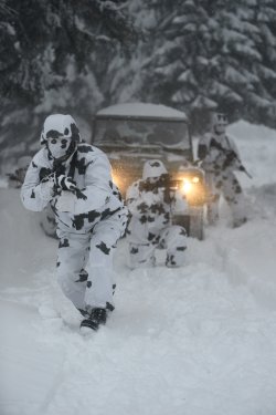 Le Forze Speciali dell'esercito serbo Specia Forces serbe in clima invernale