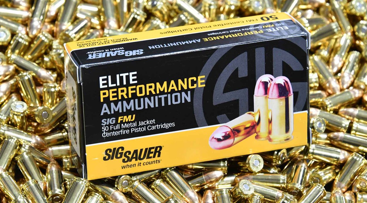 Патроны SIG Sauer калибра 9мм Elite Performance 124 г с оболочечной пулей FMJ