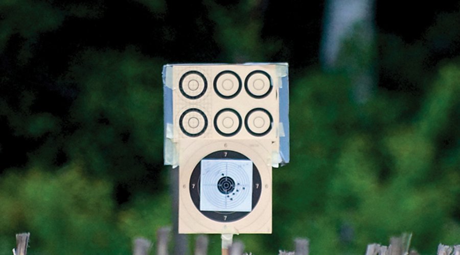 Мишень на 100 м при 20-кратном увеличении - тест зрительной трубы Swarovski Optik STR 80
