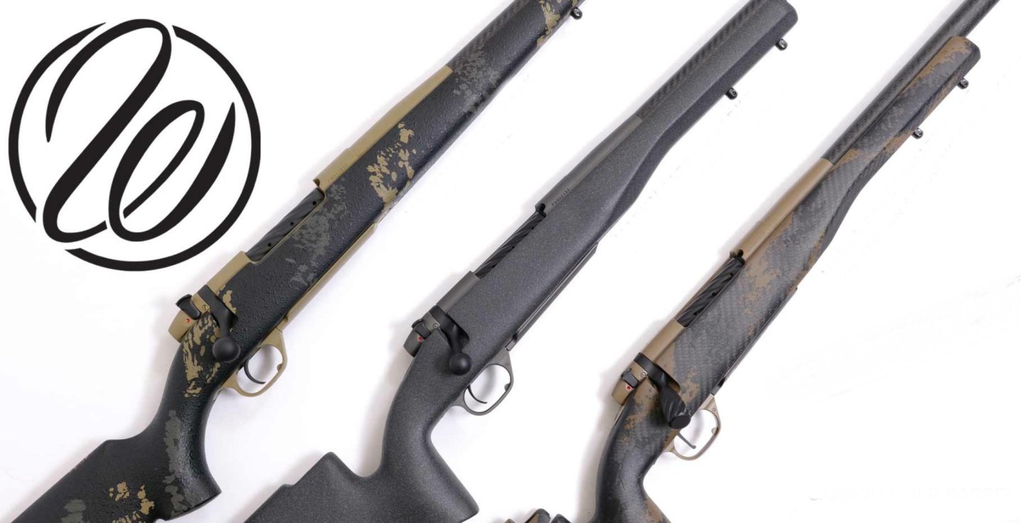 Новинка от Weatherby: винтовки Mark V Carbonmark Винтовки Carbonmark: Mark V Carbonmark, Carbonmark Pro и Carbonmark Elite, слева направо.