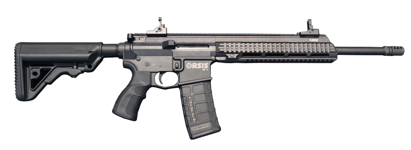 ORSIS AS-15: самозарядный  охотничий карабин   Семейство оружия на основе винтовки AR-15 российской фирмы ООО "ПРОМТЕХНОЛОГИЯ" пополнилось теперь и вариантом с поршневым газоотводным двигателем под наименованием Orsis AS-15