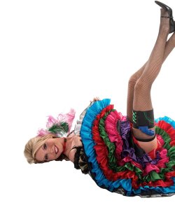 Can Can Concealment: дамские кобуры скрытого ношения Девушка с кобурой скрытого ношения фирмы Can Can Concealment на бедре