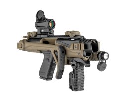 FAB Defense: комплект KPOS Scout для переделки пистолета Glock 17/19 в карабин Комплект KPOS Scout для переделки пистолета Glock 17/19 в карабин со сложенным прикладом