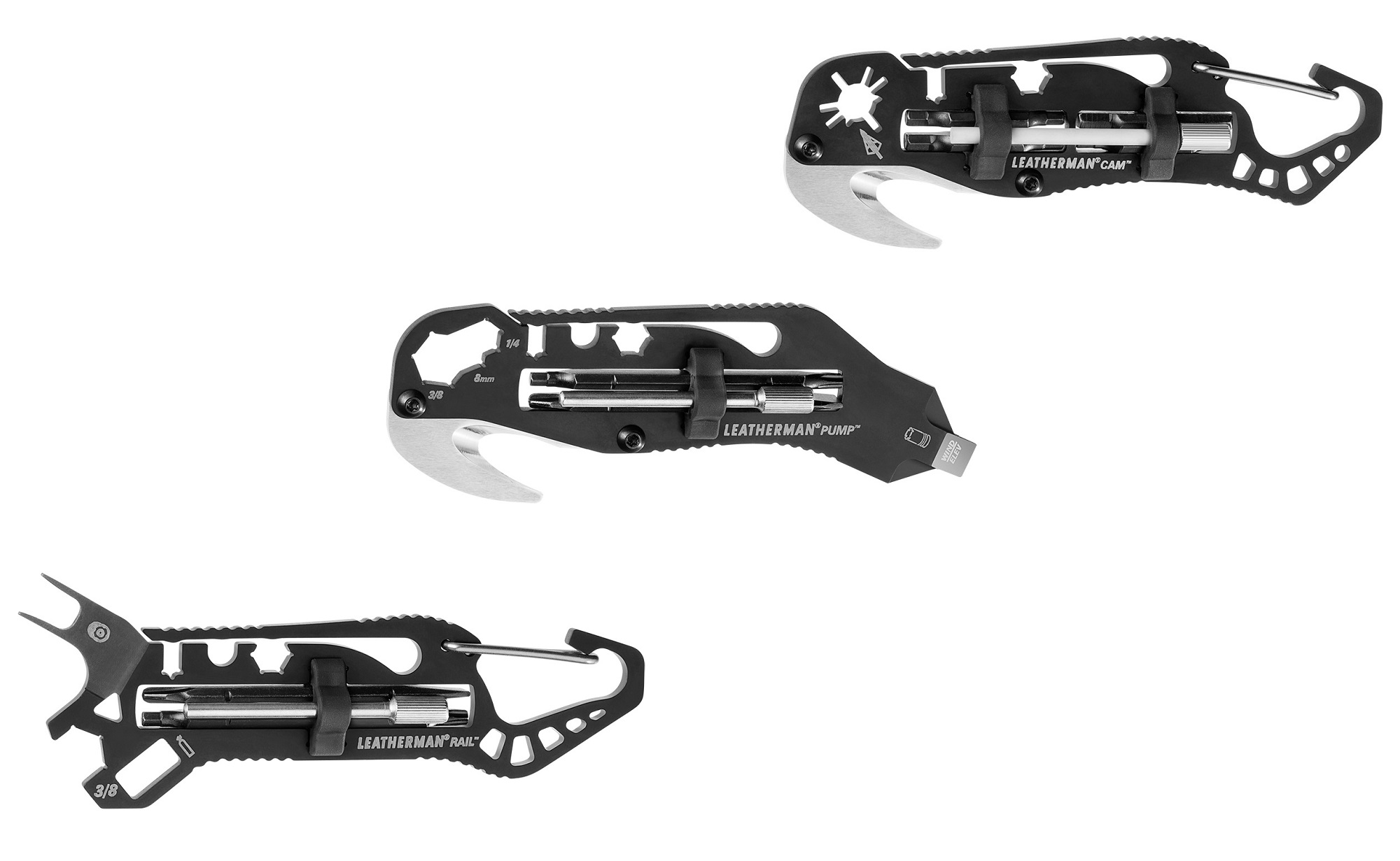 nozhi: Leatherman Cam, Pump, и Rail инструменты