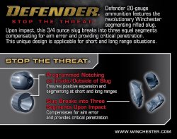Winchester PDX1 Defender - дробовой патрон Segmenting Rifled Slug 20 калибра для защиты имущества Winchester PDX1 Defender - дробовой патрон Segmenting Rifled Slug 20 калибра для защиты имущества