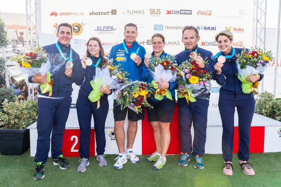 3-ий этап Кубка мира по стендовой стрельбе завершился на Мальте Стрелки Buccoliery / Stanco, Varga / Rehak Stefecekova, Pellielo / Rossi