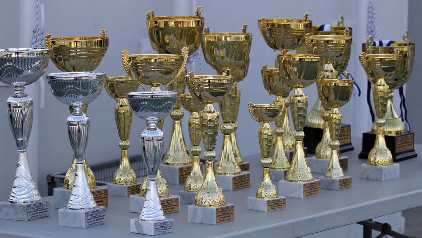 Открытие международного соревновательного сезона в олимпийских видах стендовой стрельбы состоялось на Кипре. Трофеи Гран При Кипра 2017 на столе