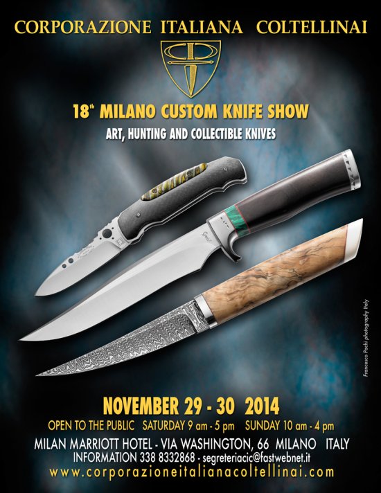 Кастомные ножи на выставке в Милане - 29/30 ноября Кастомные ножи на выставке в Милане - 29/30 ноября