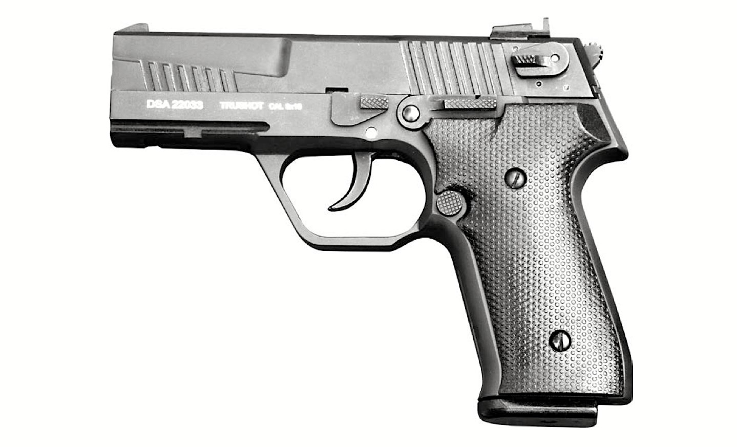 Daudsons Armoury: самозарядный пистолет DSA Trushot 9х19мм Самозарядный пистолет DSA Trushot калибра 9 х 19 мм