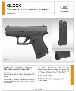 Новый удлиненный магазин для пистолета Glock 42 Новый удлиненный магазин для пистолета Glock 42
