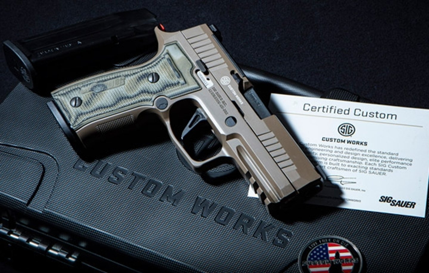 Новинка от SIG Custom Works: P320 AXG Scorpion 9мм пистолет с металлическим модулем рукоятки Пистолет SIG Custom Works P320 AXG Scorpion 9мм.