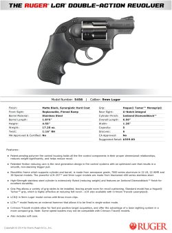 Ruger LCR 9мм Luger - легкий компактный револьвер Ruger LCR 9мм Luger - легкий компактный револьвер