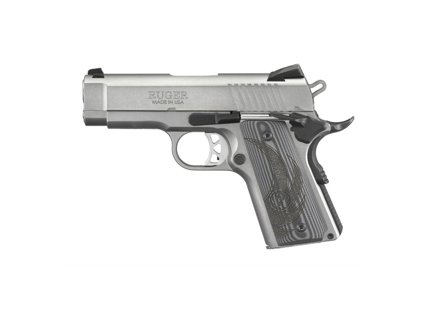 Пистолет Ruger SR1911 Officer-Style с рамкой из нержавеющей стали Пистолет Ruger SR1911 Officer-Style  под патрон калибра .45 ACP