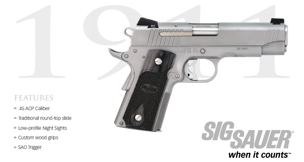sig-sauer: Компактный пистолет SIG-Sauer 1911 “Traditional Compact”