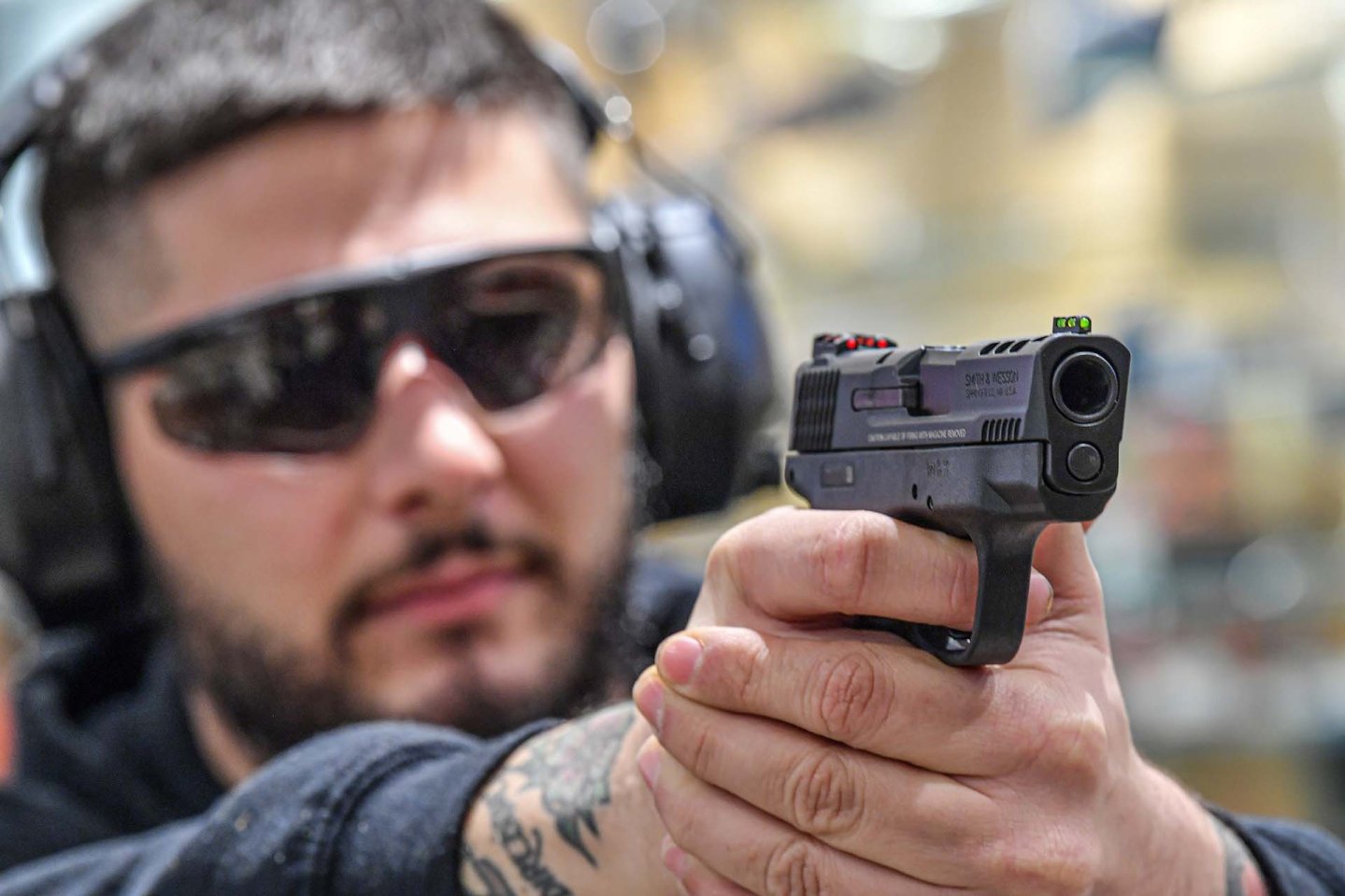 Smith & Wesson Performance Center Ported M&P Shield M2.0 - микро компактная сила калибра .45 ACP Компактный самозарядный пистолет калибра .45 ACP