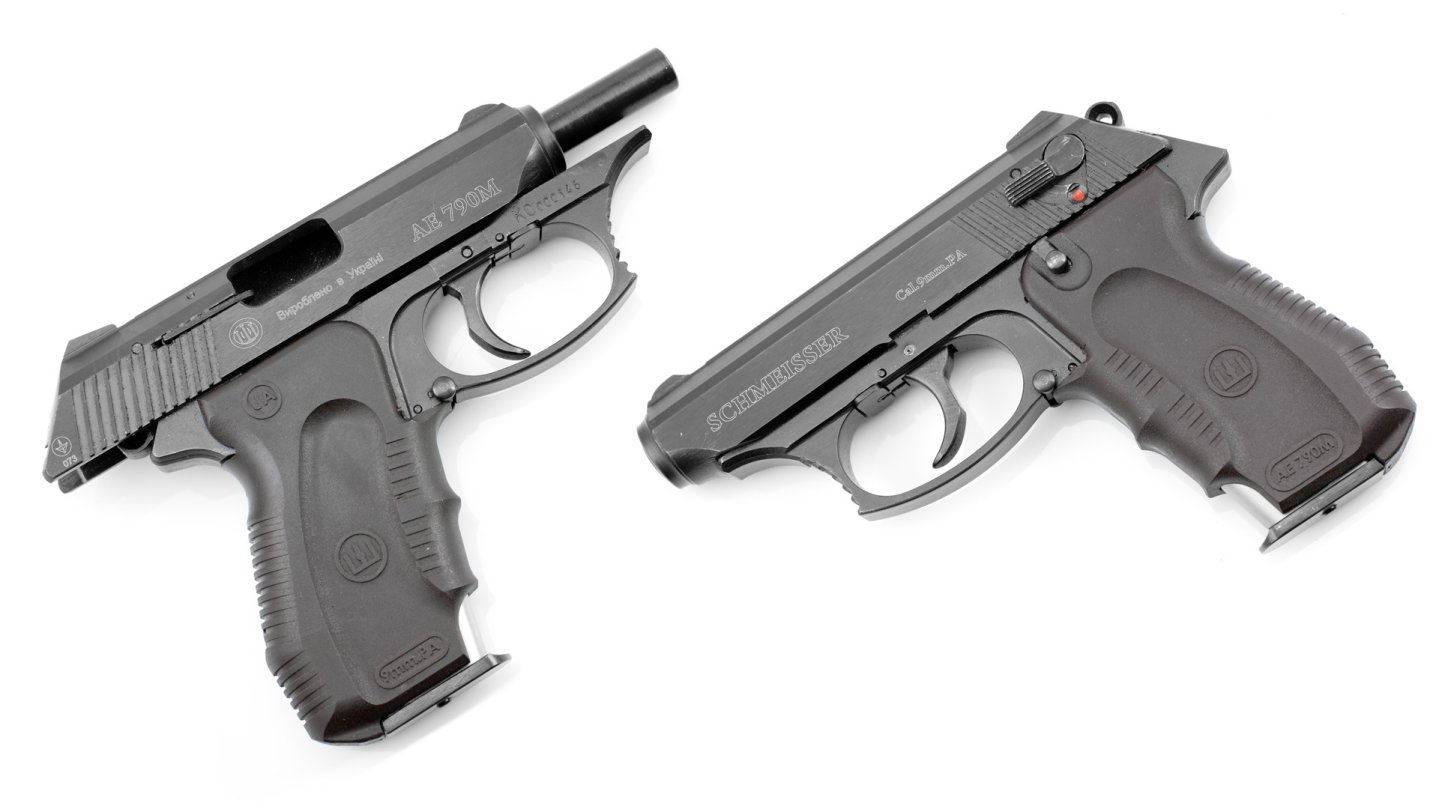 УНСП «Шмайсер»: улучшенная версия травматического пистолета «Шмайсер» АЕ790М Вид слева травматического пистолета