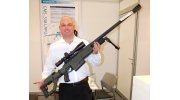 Снайперская винтовка Truvelo CMS 12.7x99 mm на стенде на выставке IWA 2017