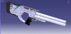 EVANIX: пневматические винтовки CLOUD и AIR MAX 3D-изображение компьютерной модели самозарядной винтовки AIR MAX