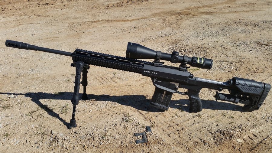 Israel-Kalashnikov: новая снайперская винтовка OFEK-308 Новая снайперская винтовка Israel-Kalashnikov OFEK-308, вид слева