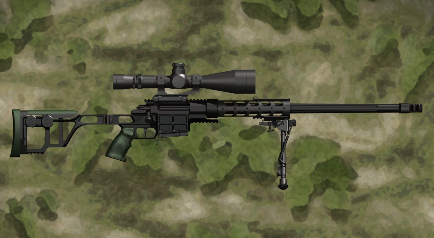 Тактическая снайперская винтовка Lobaev Arms DVL-10M2  „Urbana“, модель 2016 года Тактическая снайперская винтовка Lobaev Arms DVL-10M2  „Urbana“ вид справа.