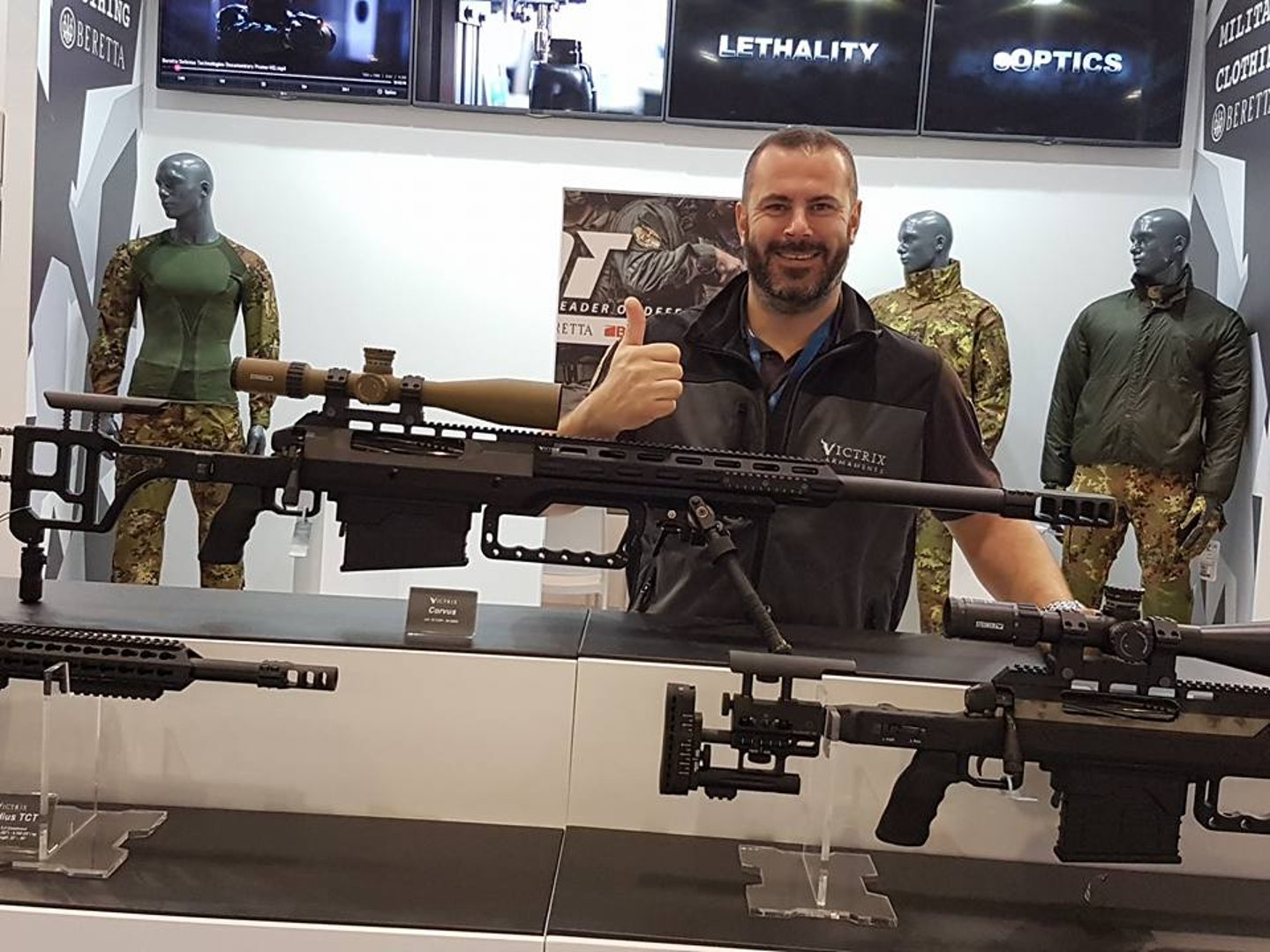 Victrix Armaments: крупнокалиберная винтовка "Corvus" Крупнокалиберная винтовка Victrix Armaments "Corvus" на выставке