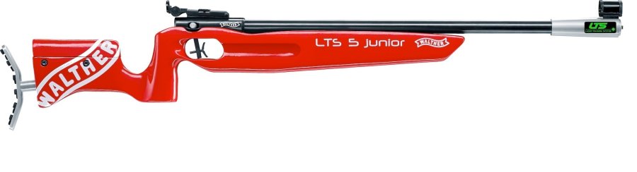 Walther LTS5 Junior: винтовка для самых юных стрелков Лазерная винтовка Walther LTS5 Junior с ложей красного цвета